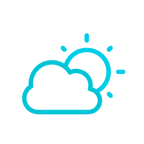 Partly cloudy